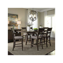 Double Bridge 7 Piece Gathering Table Set in Dark Chestnut