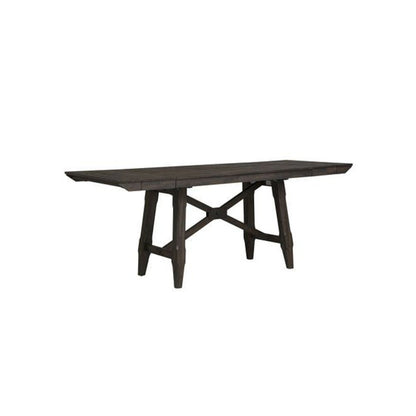 Double Bridge 7 Piece Gathering Table Set in Dark Chestnut