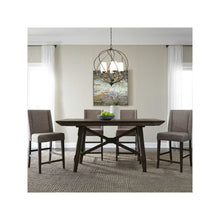 Double Bridge Optional 5 Piece Gathering Table Set in Dark Chestnut