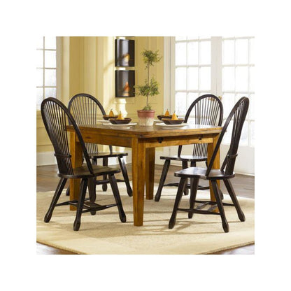 Treasures Optional 5 Piece Retractable Table Set in Rustic Oak