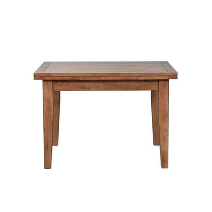 Treasures Optional 5 Piece Retractable Table Set in Rustic Oak