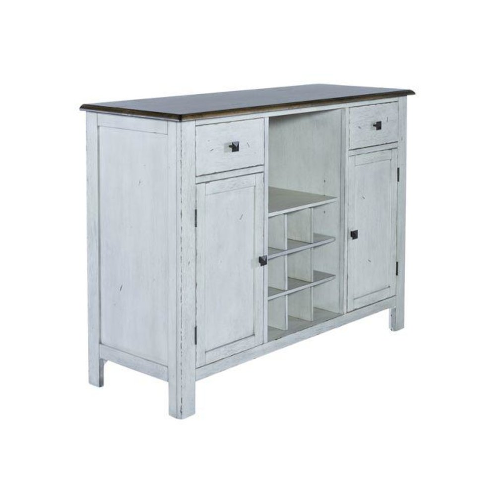 Carolina Crossing Server- White in White w/ Antique Honey Top