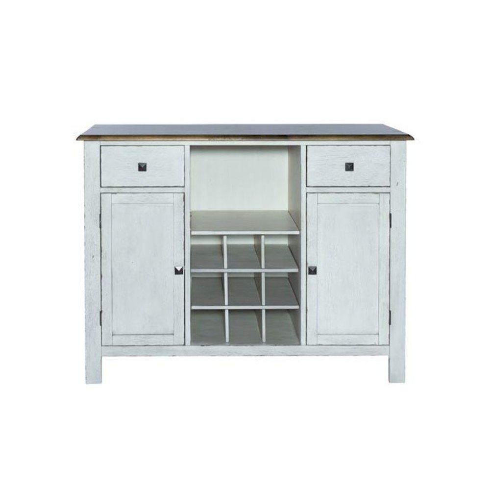 Carolina Crossing Server- White in White w/ Antique Honey Top