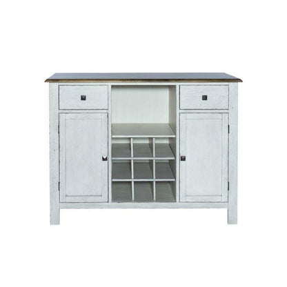 Carolina Crossing Server- White in White w/ Antique Honey Top