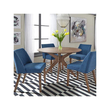 Space Savers 5 Piece Pedestal Table Set in Satin Walnut