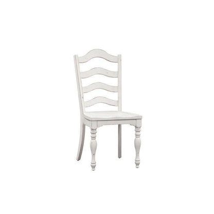 5 Piece Leg Table Dining Room Set with 4 Ladder Back Chairs