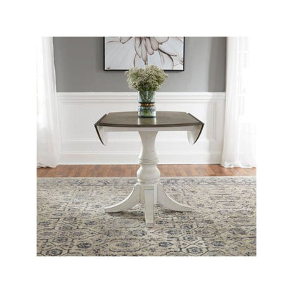 3 Piece Drop Leaf Table Table Dining Room Set with 2 Spindle Back Side Chairs