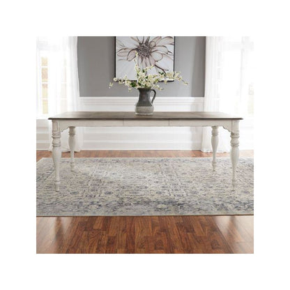 7 Piece Leg Table Dining Room Set with 6 Spindle Back Chairs
