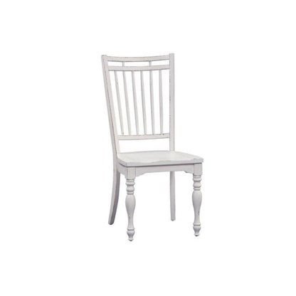 7 Piece Leg Table Dining Room Set with 6 Spindle Back Chairs