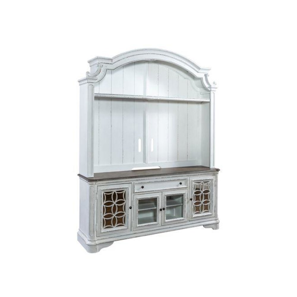 Magnolia Manor Entertainment Center in Antique White