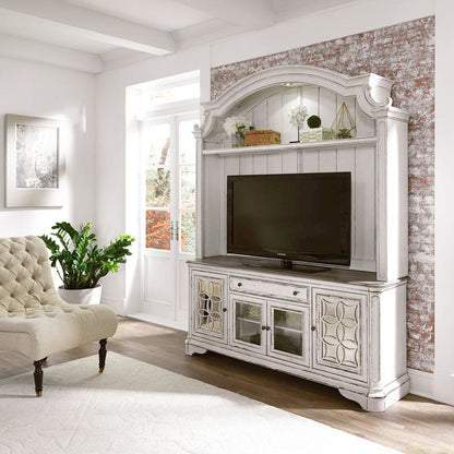Magnolia Manor Entertainment Center in Antique White