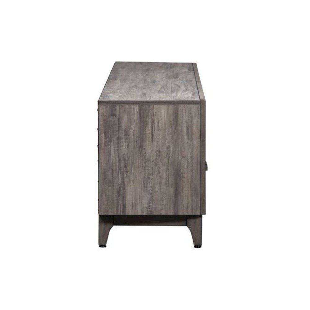 Mercury 62 Inch TV Console in Driftwood Gray