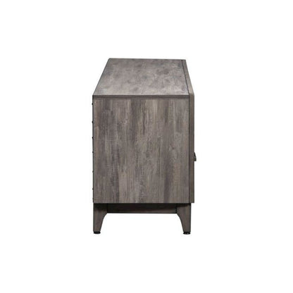 Mercury 62 Inch TV Console in Driftwood Gray
