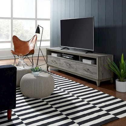 Mercury 76 Inch TV Console in Driftwood Gray
