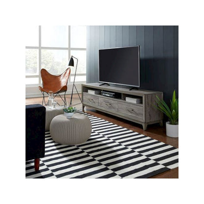 Mercury 76 Inch TV Console in Driftwood Gray