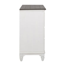 Allyson Park 8 Drawer Dresser in Wirebrushed White w/ Charcoal Top