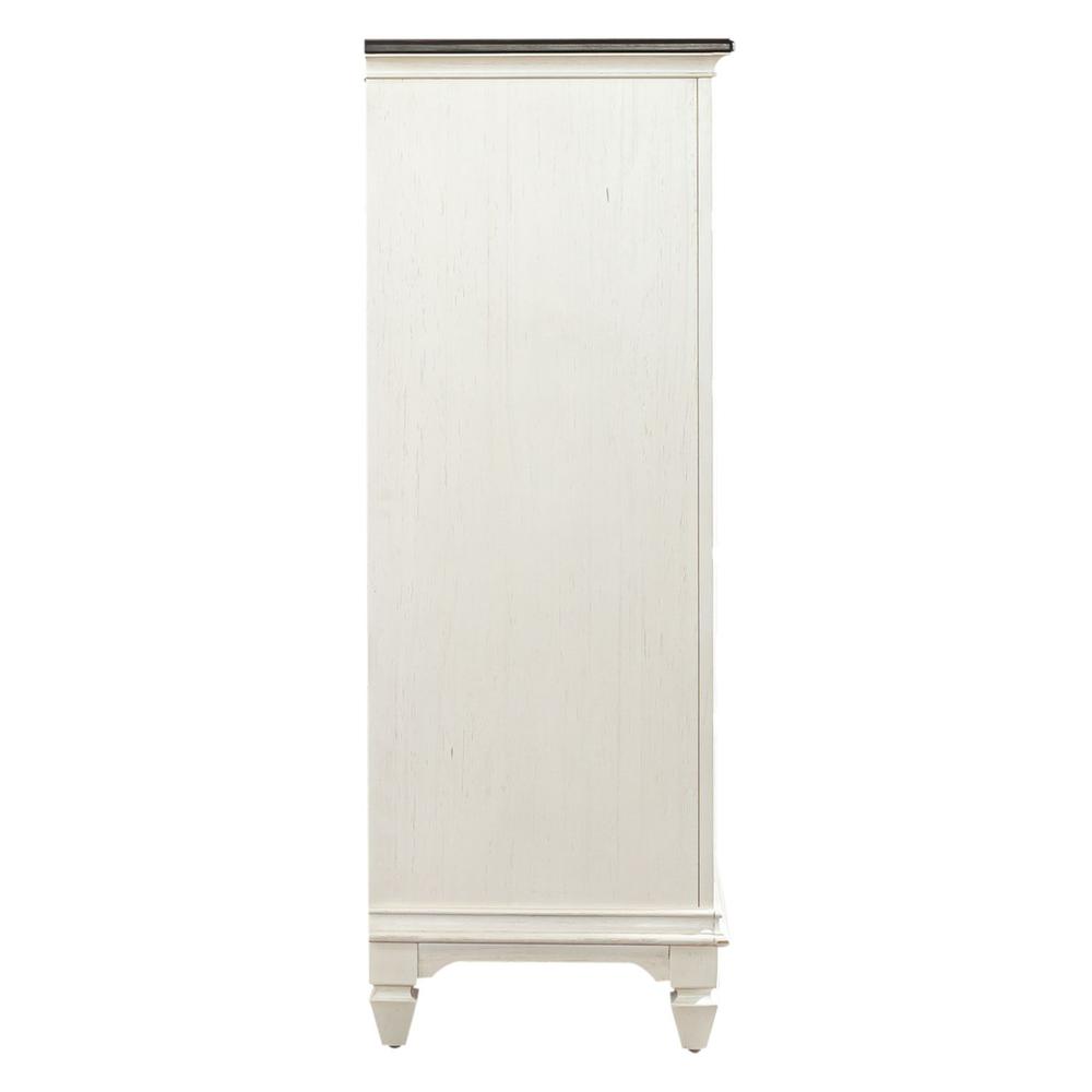 Allyson Park 11 Drawer Chesser in Wirebrushed White w/ Charcoal Top