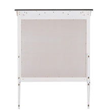 Allyson Park Crown Mirror in Wirebrushed White w/ Charcoal Top