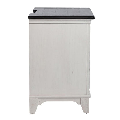 2 Drawer Night Stand w/ Charging Station