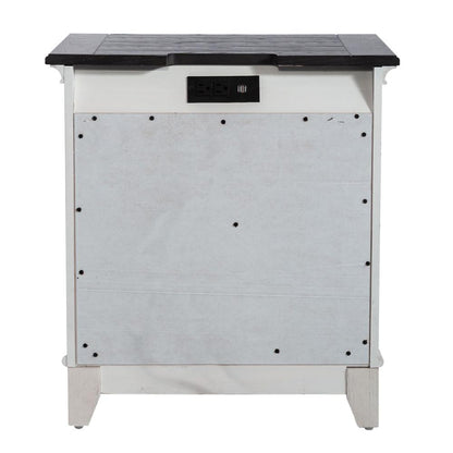 2 Drawer Night Stand w/ Charging Station