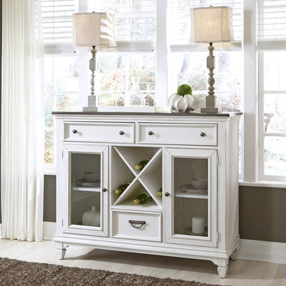 Allyson Park Allyson Park Buffet in Wirebrushed White w/ Charcoal Top