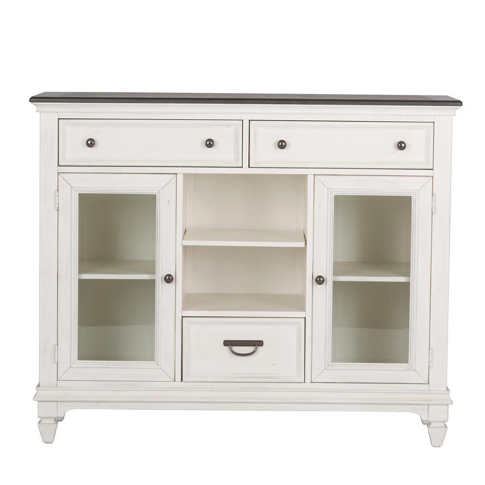 Allyson Park Allyson Park Buffet in Wirebrushed White w/ Charcoal Top