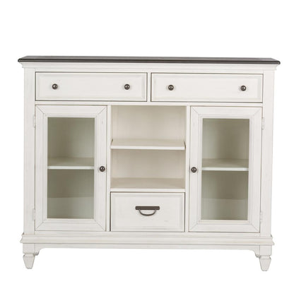 Allyson Park Allyson Park Buffet in Wirebrushed White w/ Charcoal Top
