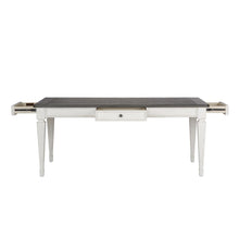 Allyson Park 5 Piece Rectangular Table Set in Wirebrushed White w/ Charcoal Top