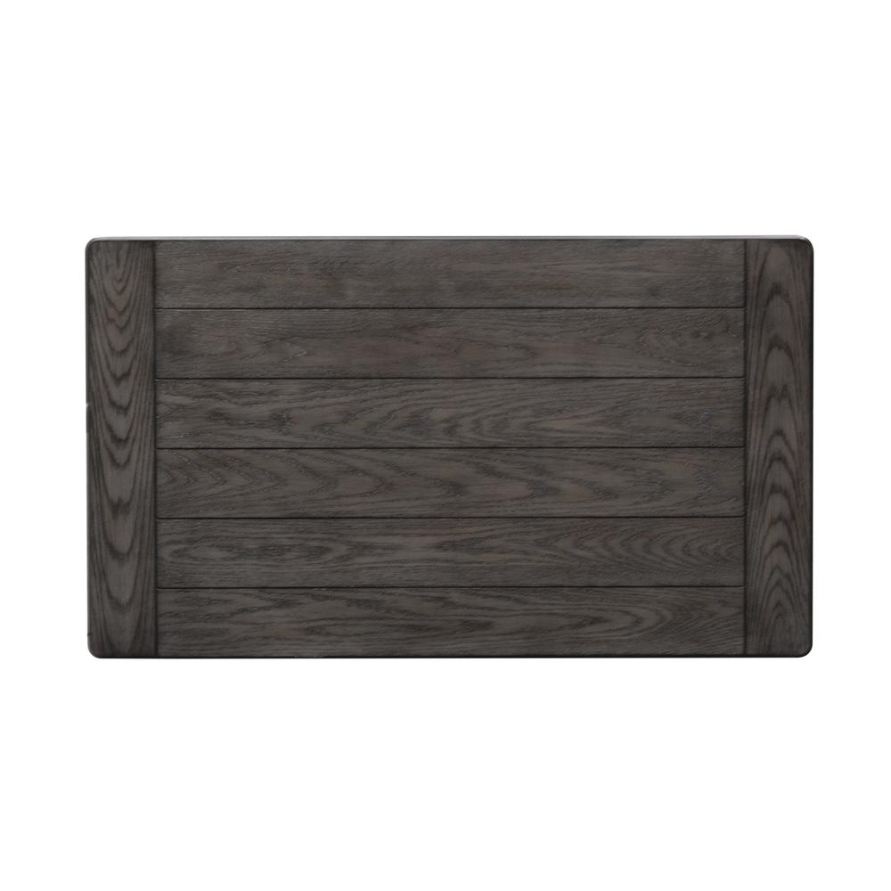 Allyson Park Rectangular Cocktail Table in Wirebrushed White w/ Charcoal Top
