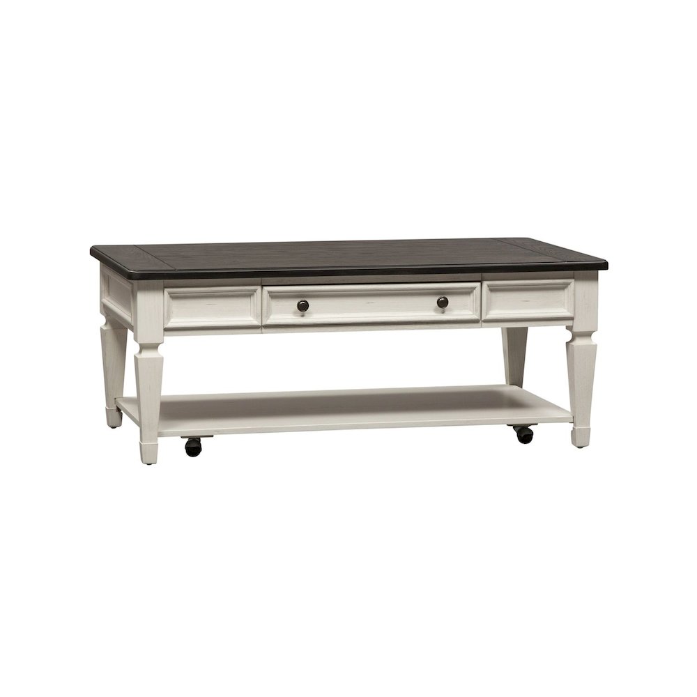 3 Pc Living Room Set Drawer Cocktail Table, 2 End Tables Cottage  White