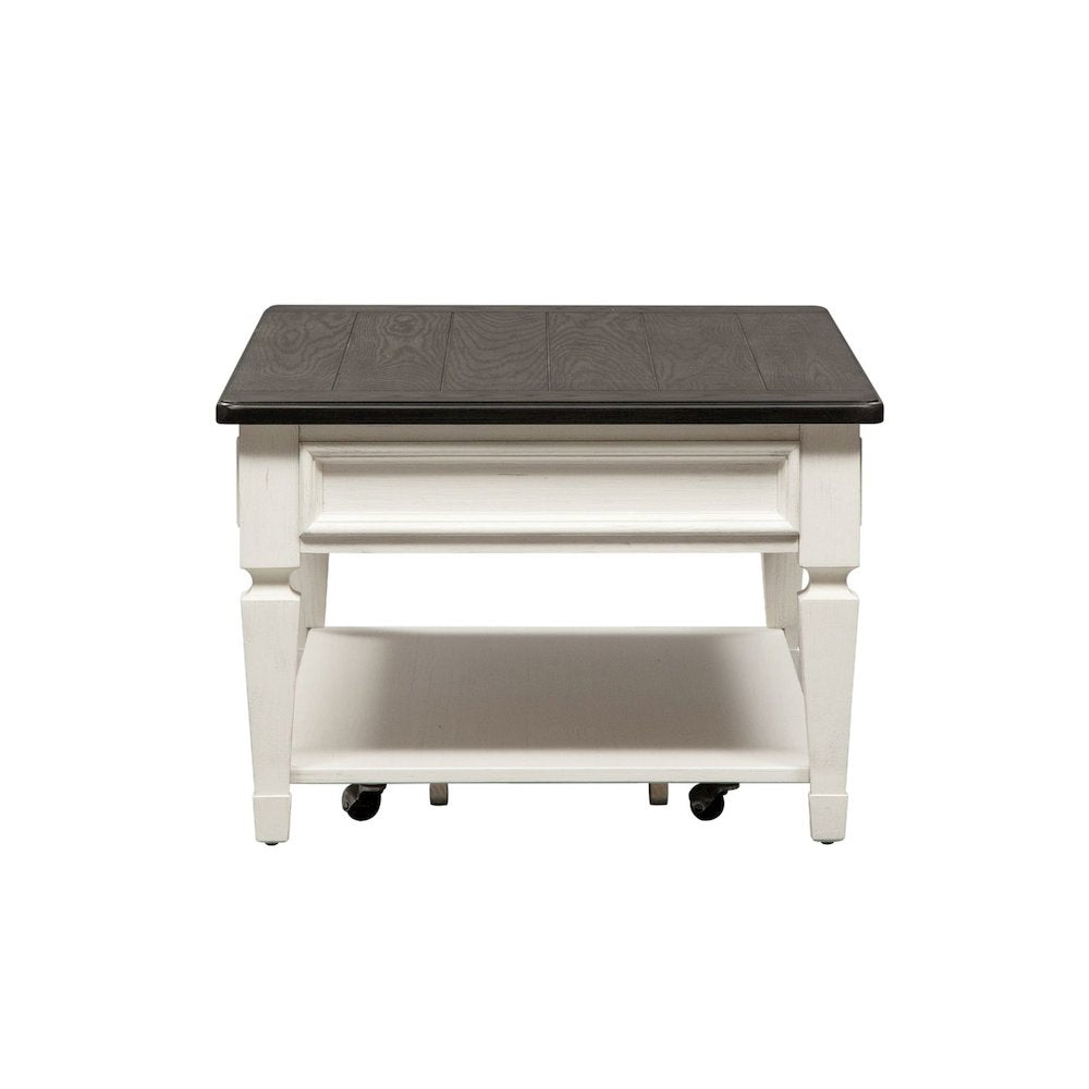 3 Pc Living Room Set Drawer Cocktail Table, 2 End Tables Cottage  White