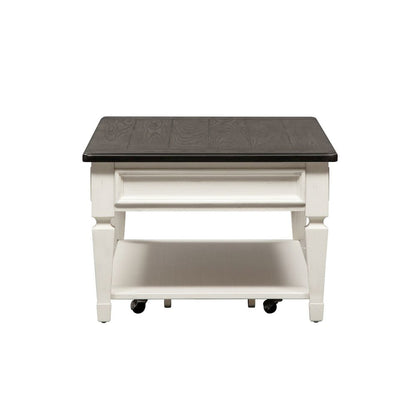 3 Pc Living Room Set Drawer Cocktail Table, 2 End Tables Cottage  White