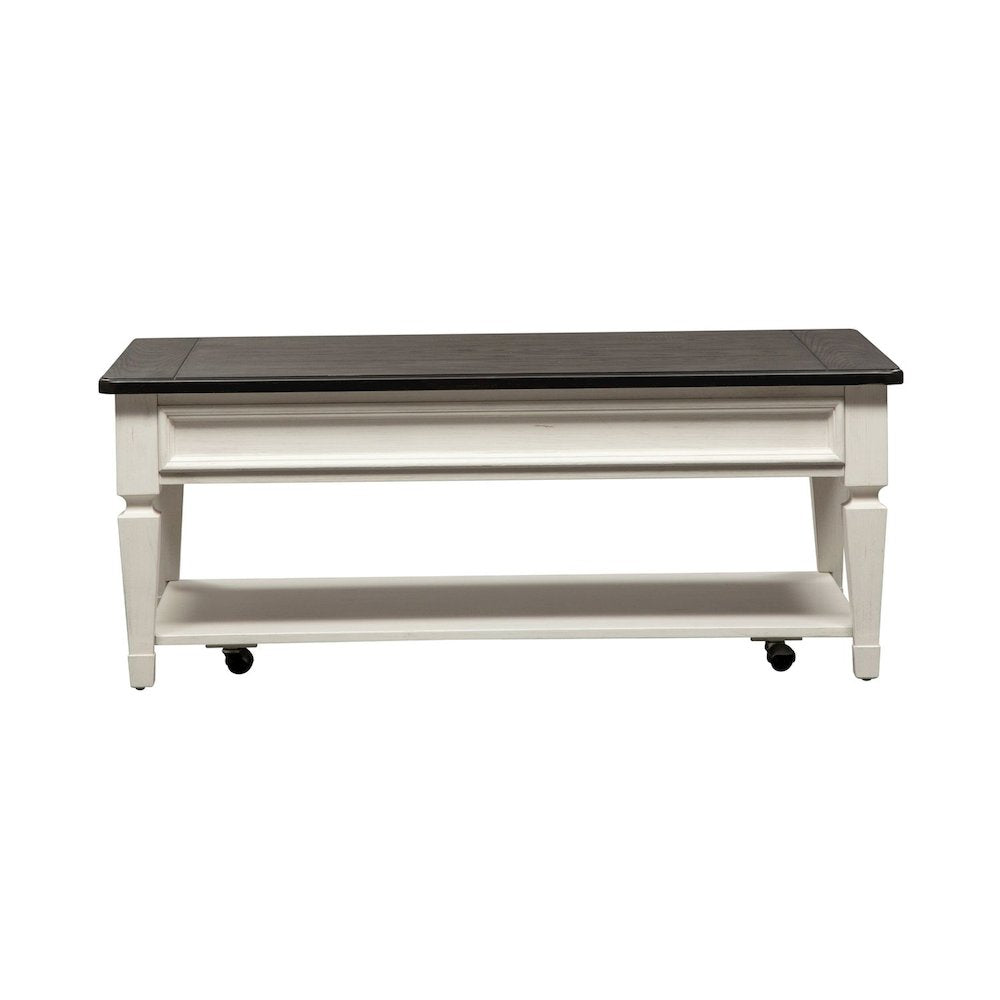 3 Pc Living Room Set Drawer Cocktail Table, 2 End Tables Cottage  White