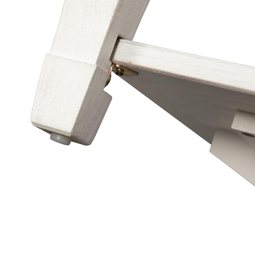 Allyson Park Rectangular Cocktail Table in Wirebrushed White w/ Charcoal Top