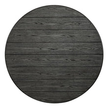 Allyson Park Round Cocktail Table in Wirebrushed White w/ Charcoal Top