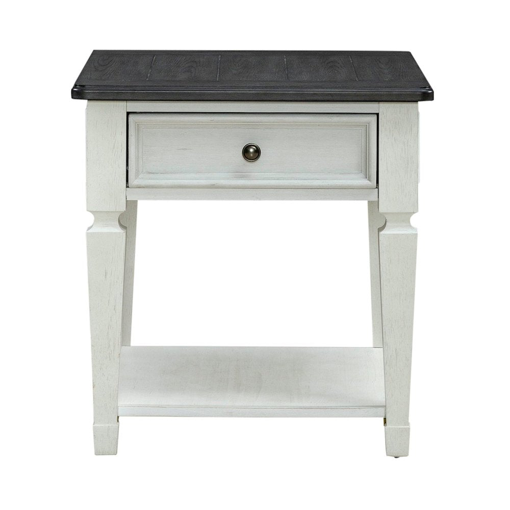 3 Pc Living Room Set Drawer Cocktail Table, 2 End Tables Cottage  White
