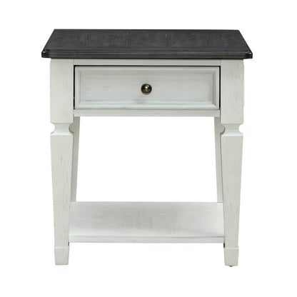 3 Pc Living Room Set Drawer Cocktail Table, 2 End Tables Cottage  White