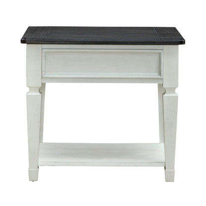 3 Pc Living Room Set Drawer Cocktail Table, 2 End Tables Cottage  White