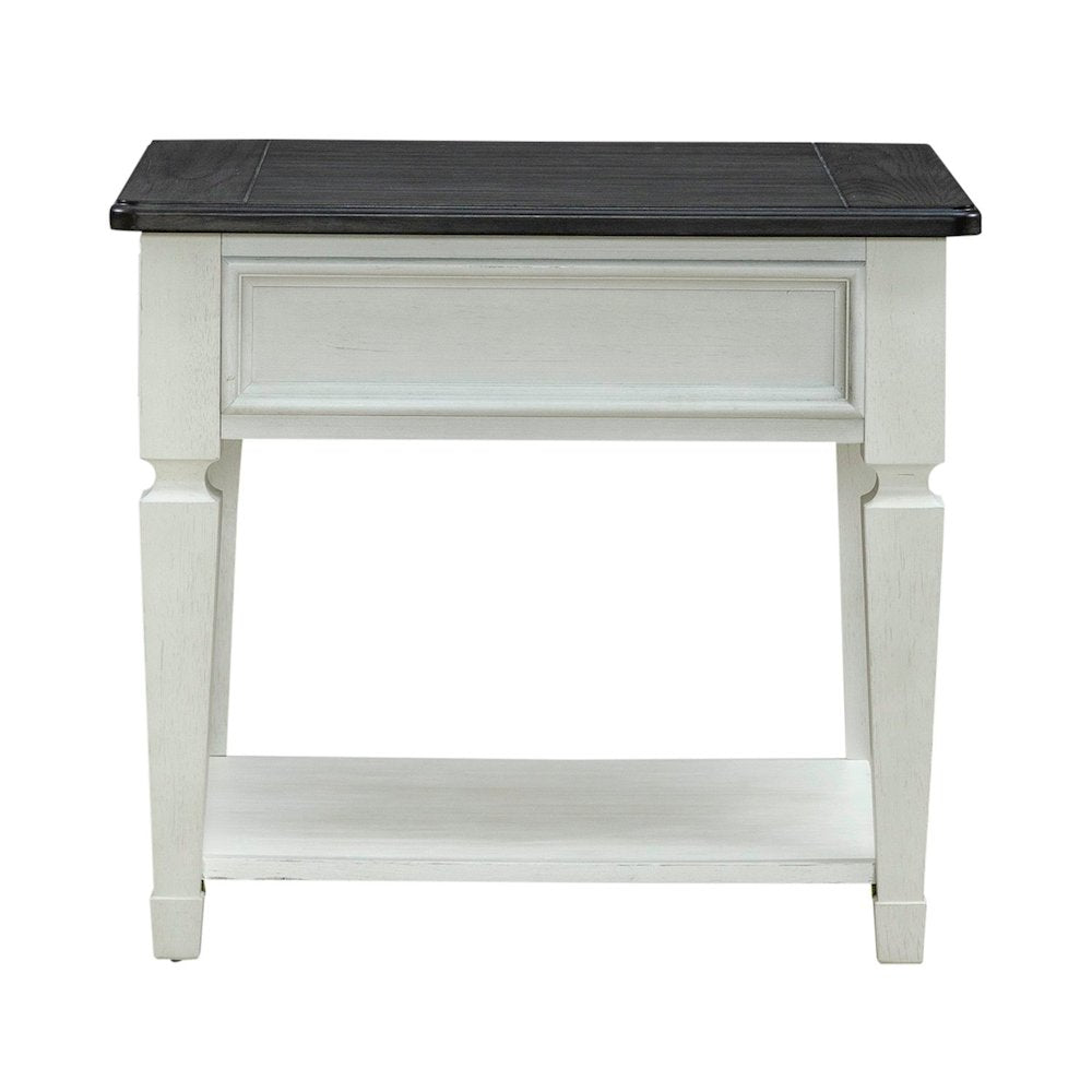 3 Pc Living Room Set Drawer Cocktail Table, 2 End Tables Cottage  White