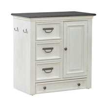 Cabinet Cottage Home Storage Pet Food Bowl Drawer - White w/ Charcoal Tops