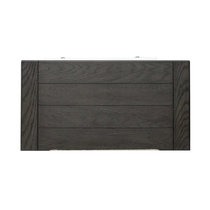Cabinet Cottage Home Storage Pet Food Bowl Drawer - White w/ Charcoal Tops