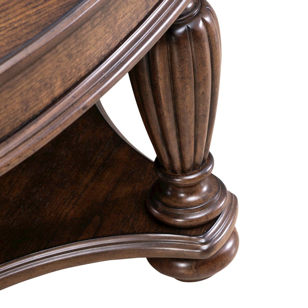 Allington Oval Cocktail Table for Living Room - Satin Sienna