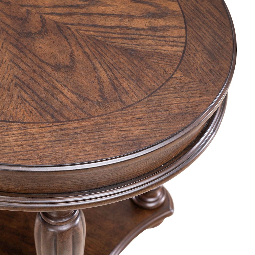 Allington Oval End Table for Living Room - Satin Sienna
