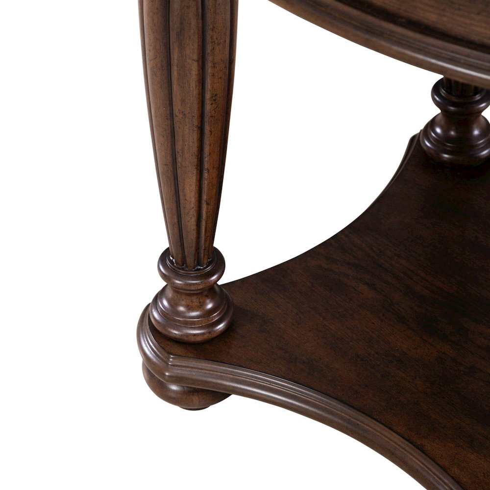 Allington Oval End Table for Living Room - Satin Sienna