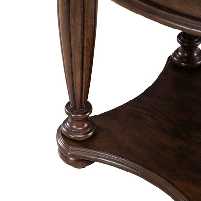 Allington Oval End Table for Living Room - Satin Sienna
