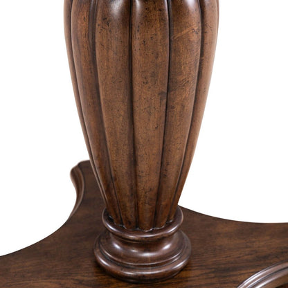 Allington Round End Table for Living Room - Satin Sienna