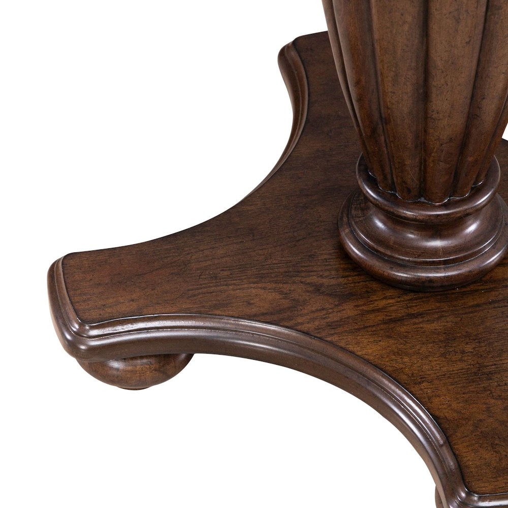 Allington Round End Table for Living Room - Satin Sienna