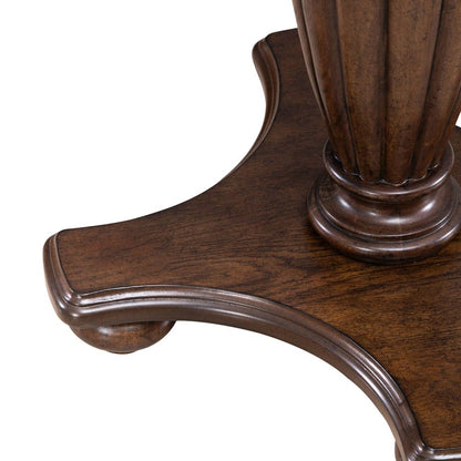 Allington Round End Table for Living Room - Satin Sienna