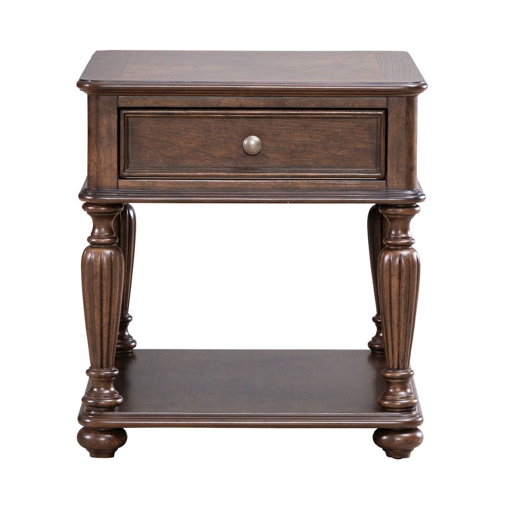 Allington Rectangular End Table for Living Room - Satin Sienna