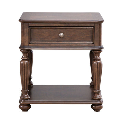 Allington Rectangular End Table for Living Room - Satin Sienna
